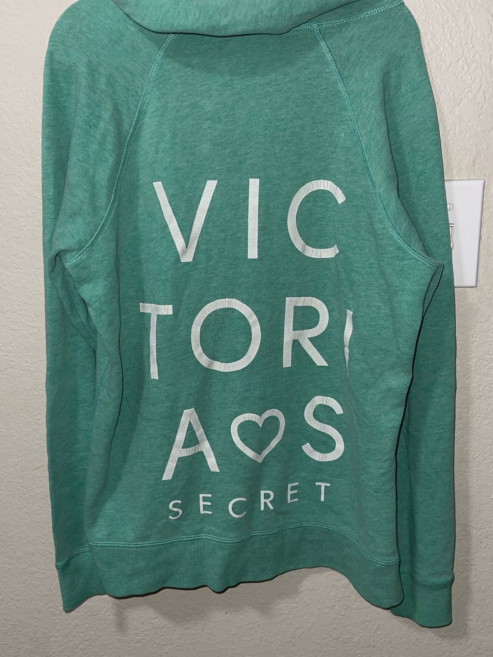 2014 Victoria's Secret Teal Crewneck Sweatshirt with White Logo